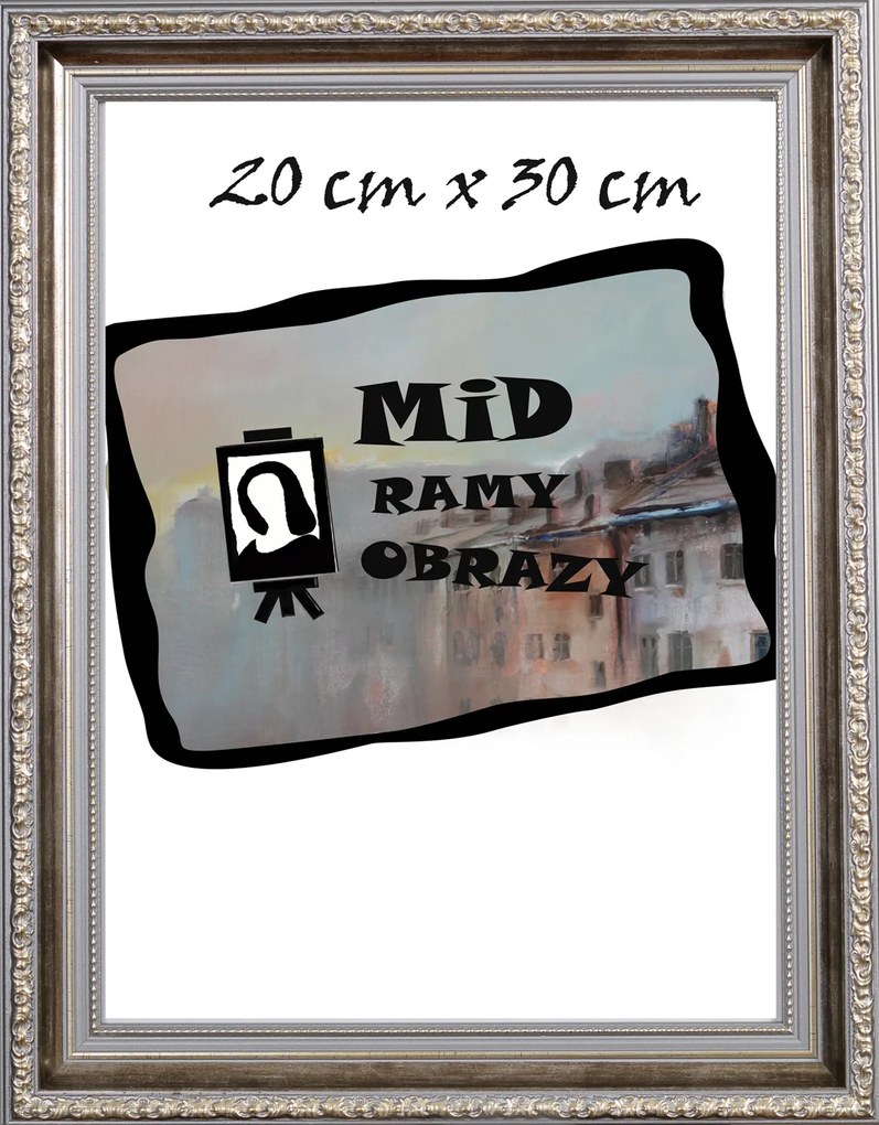 Kész Keret Állítható És Akasztható Fából 20x30 30 Tömeg Ezüst 3CM