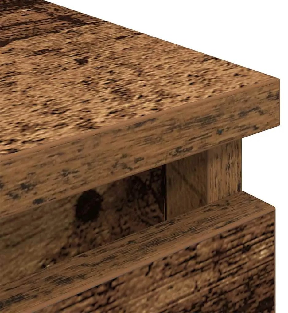 antik hatású szerelt fa TV-szekrény 80x35x54 cm