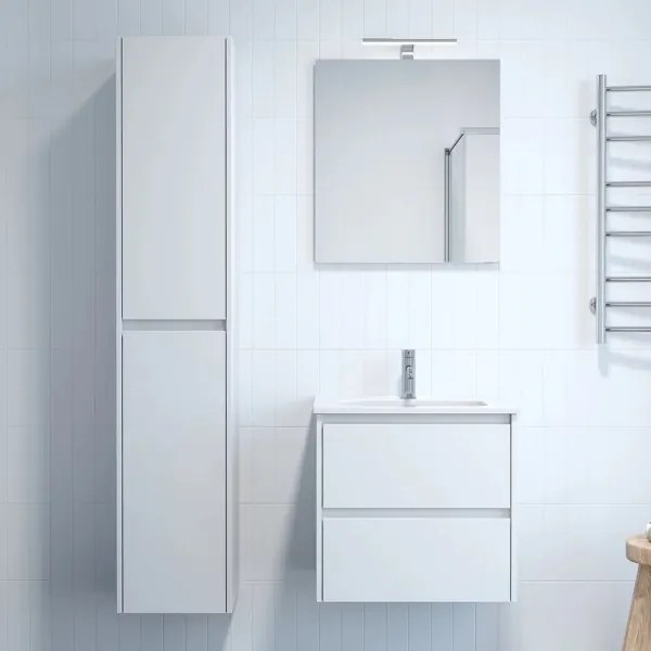 MOLDE 174 cm magas fehér fürdőszobaszekrény