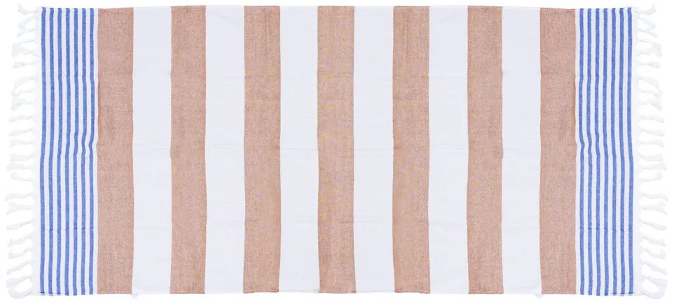 Strandtörölköző FARAO 90 x 180 cm, barna-fehér