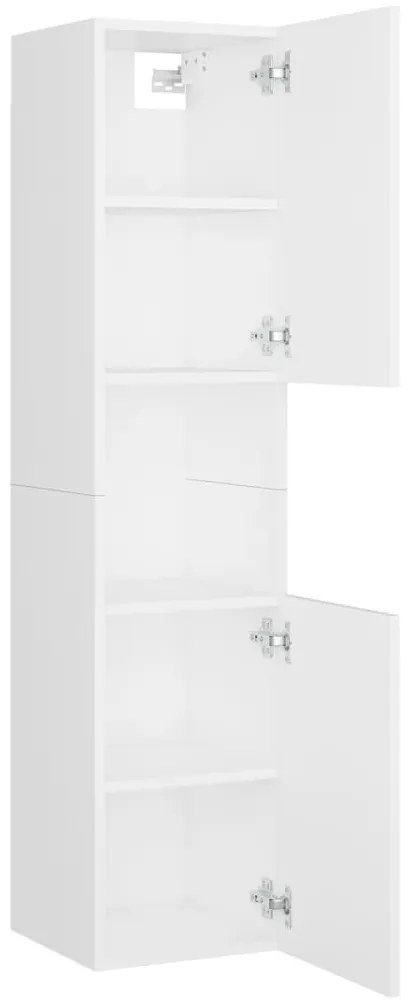 Fehér szerelt fa fürdőszobai bútorszett