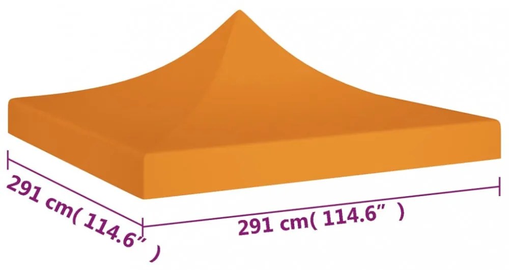narancssárga tető partisátorhoz 3 x 3 m 270 g/m²
