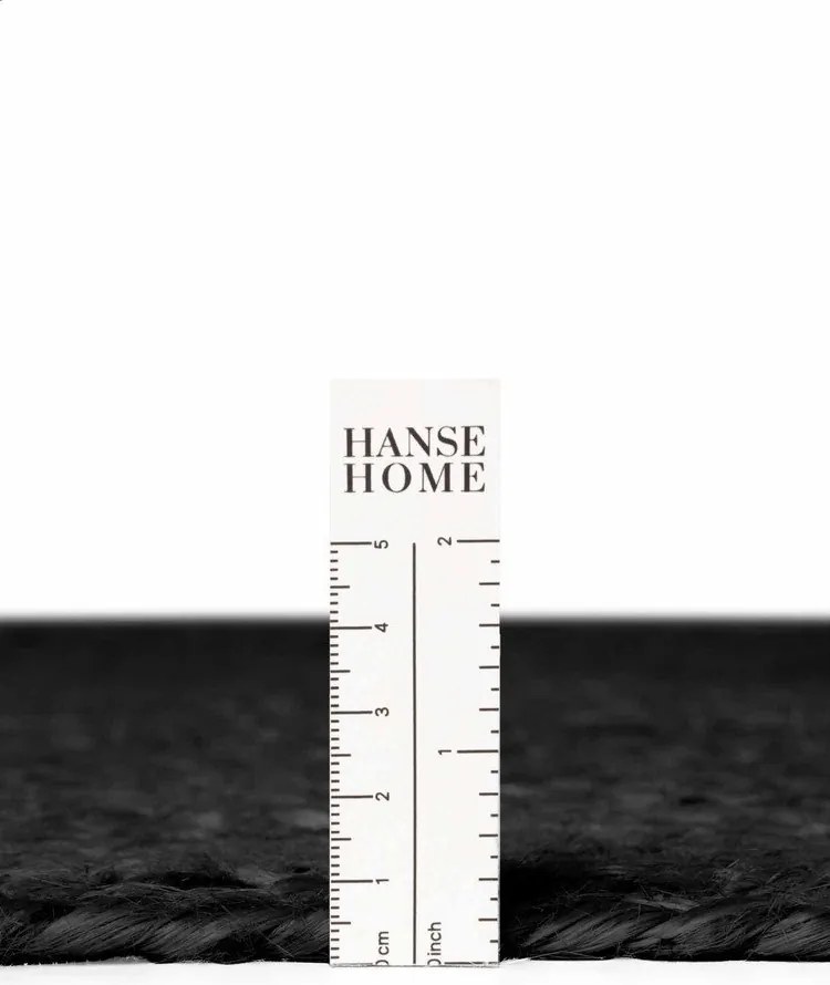 Fekete kétoldalas-kézi szövésű juta szőnyeg 160x230 cm Braided – Hanse Home