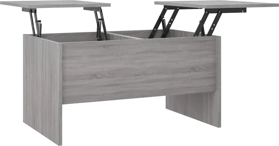 vidaXL szürke sonoma színű szerelt fa dohányzóasztal 80 x 50 x 42,5 cm