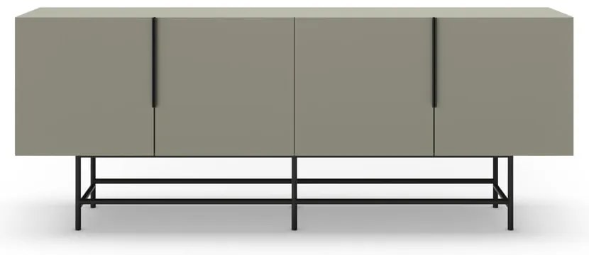 Zöldesszürke alacsony komód 200x77,5 cm Eldia – Marckeric