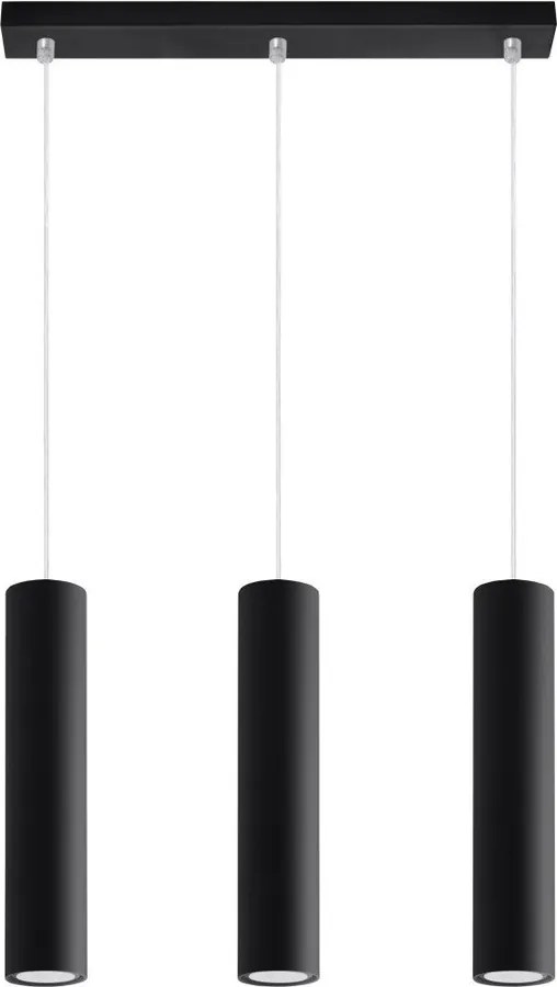 Fekete fém függőlámpa Castro – Sollux