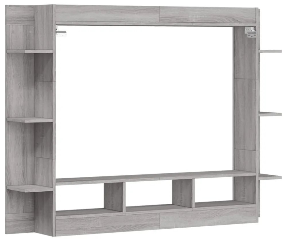 szürke sonoma színű szerelt fa TV-szekrény 152x22x113 cm