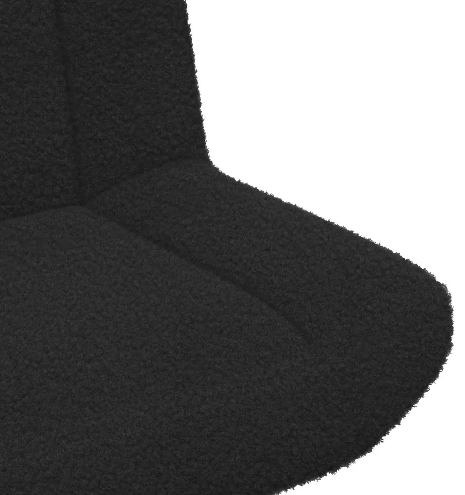 Forgószék Fekete 63 x 75 x 76 cm Báránybőr