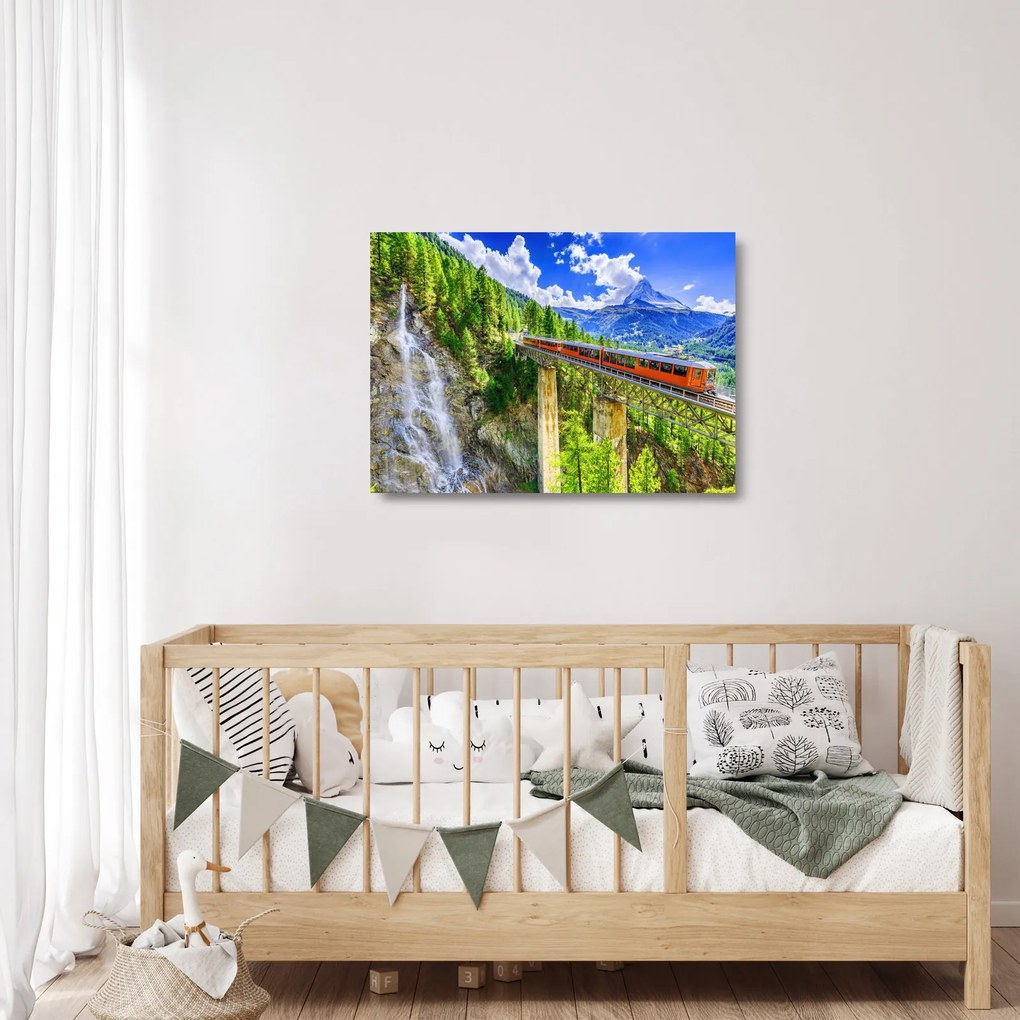 Kép - Matterhorn, Zermatt, Valais, Svájc (üvegen) (70x50 cm)