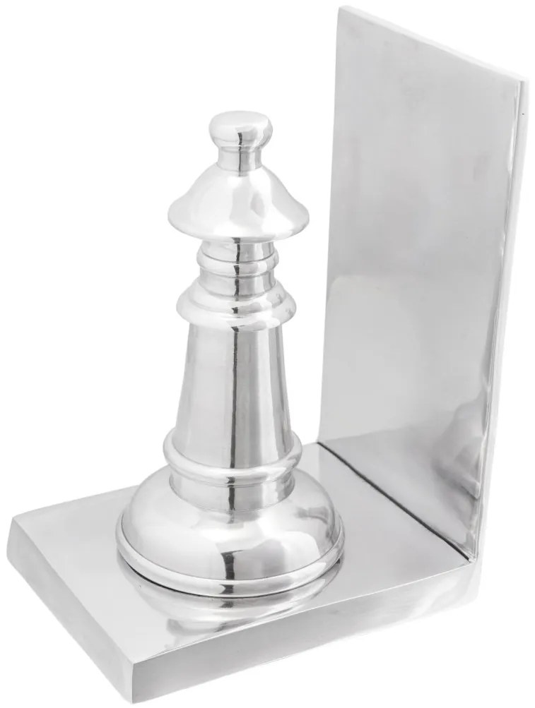 Könyvtámaszok 2 db Ezüst 11x12x19,5 cm Alumínium Sakk