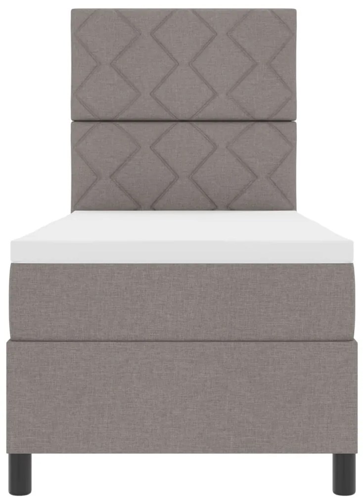 Boxspring ágy matraccal taupe 80x200 cm szövet