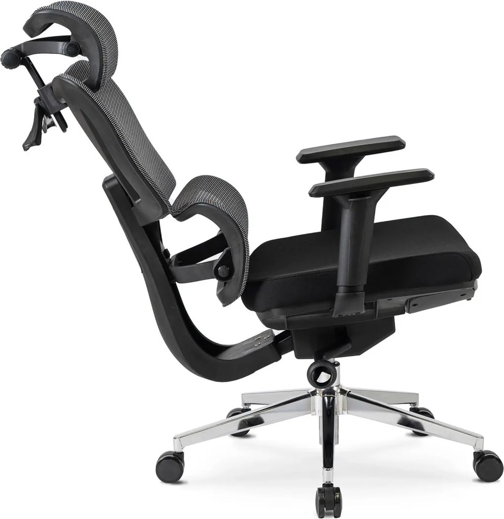 DELSIN forgószék ergonomikus fekete lábtartóval