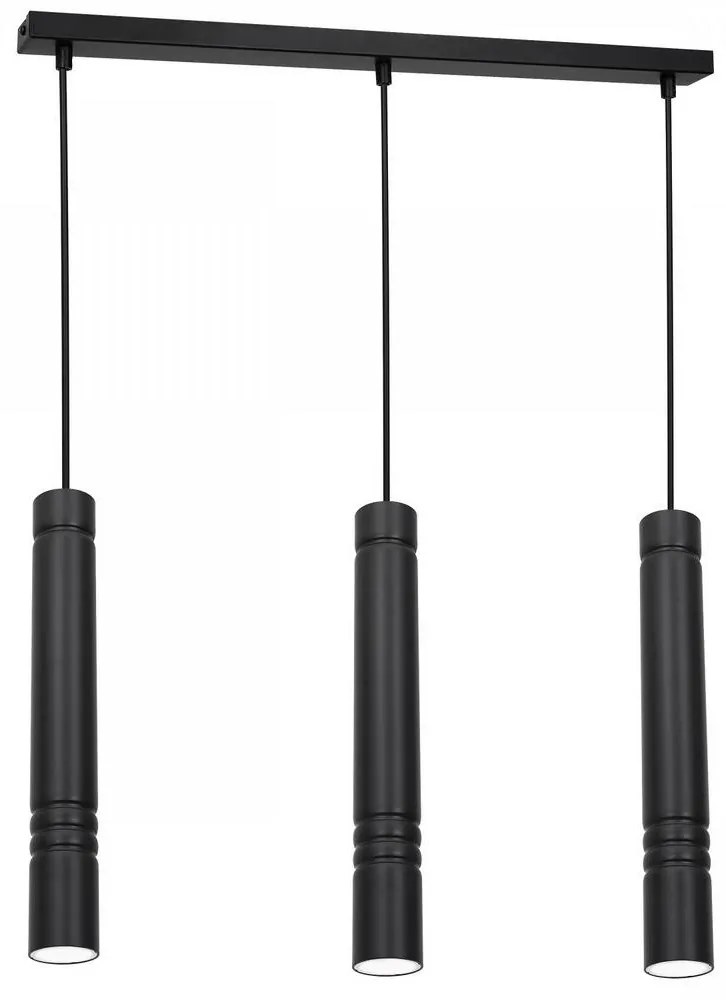 Csillár zsinóron IMPLODE 3xGU10/8W/230V fekete