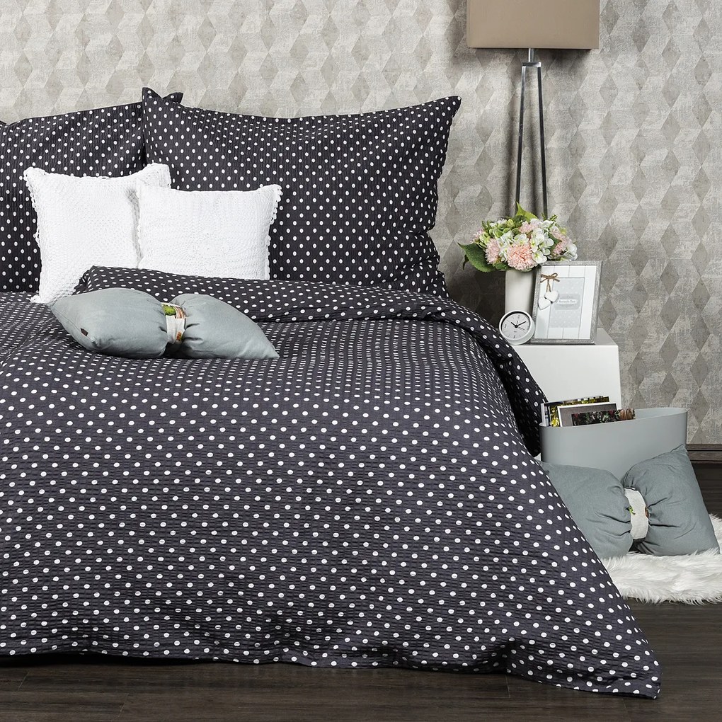 4Home szürke pöttyös krepp ágyneműhuzat