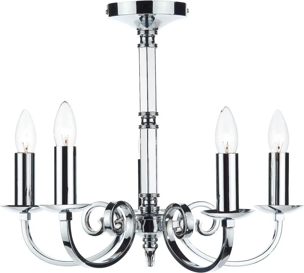 DAR LIGHTING MUR0550 MURRAY Klasszikus Csillár Csiszolt Króm E14 IP20