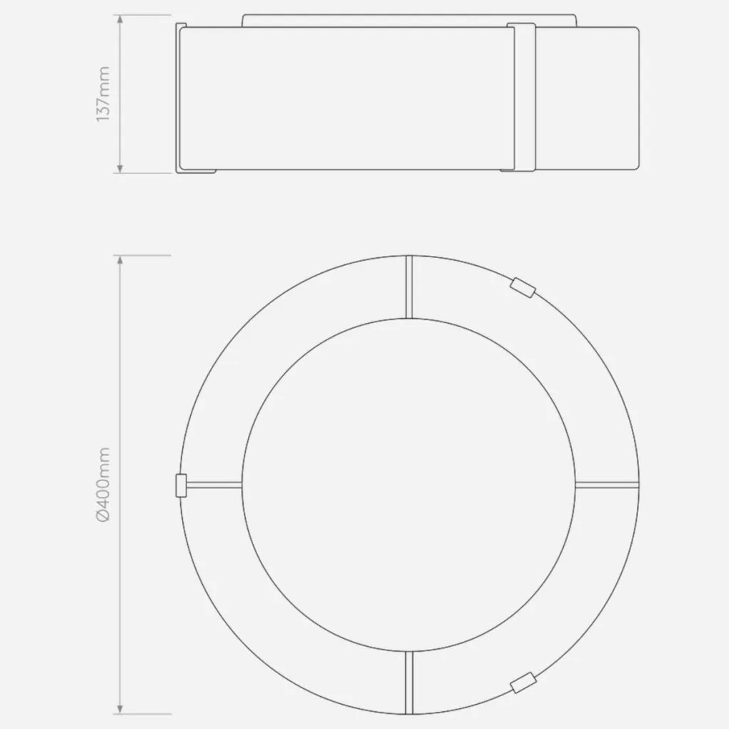 ASTRO LIGHTING 1463001 SALINA Ernyős Mennyezeti Lámpa Fehér E27 IP20