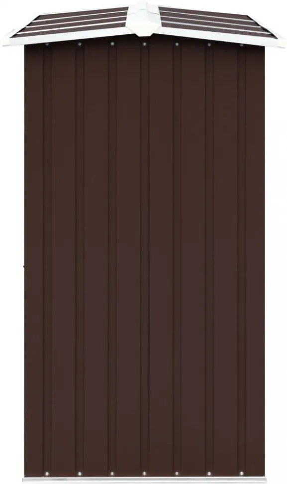 barna horganyzott acél kerti tűzifatároló 330 x 92 x 153 cm