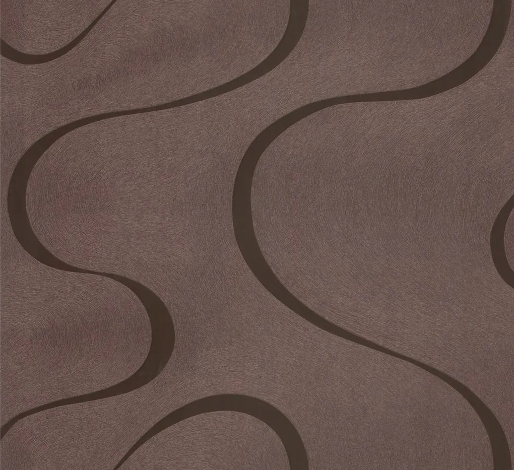 Barna vinil tapéta Hullámok 70cm x10m