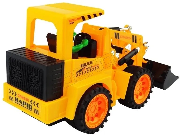 HONG FENG HF-2033A-8 Rc Távirányítós Kotró Gép Kotrógép Markoló Munkagép Játék Építőkockás Figurával Akkus 3.6V NiCd