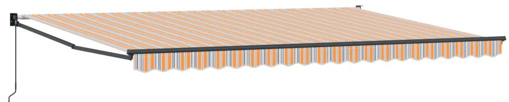 Kézi behúzható napernyő többszínű csíkkal 300 x 250 cm