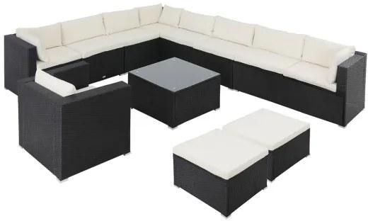 Casaria® Kerti rattan készlet Agen I