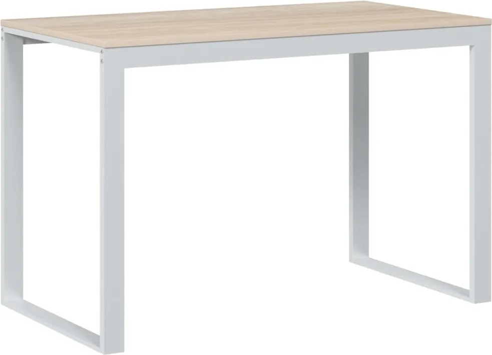 vidaXL fehér-tölgyszínű forgácslap számítógépasztal 110 x 60 x 73 cm