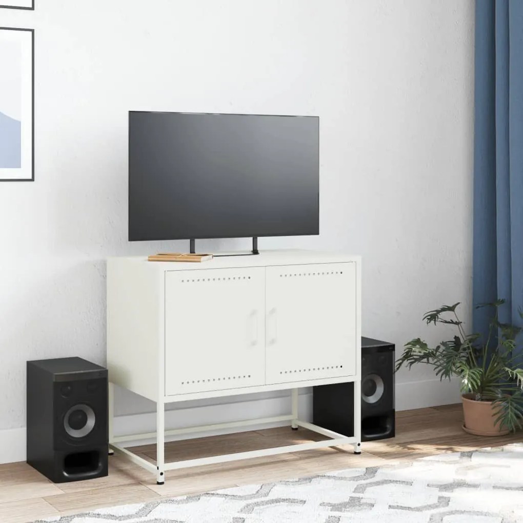fehér acél TV-szekrény 68,5x39x60,5 cm