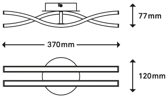 Briloner 3194-029 - LED Felületre szerelhető csillár GO 2xLED/6W/230V