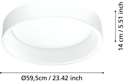 Eglo 39287 - LED Dimmelhető mennyezeti lámpa MARGHERA 1 LED/35,2W/230V
