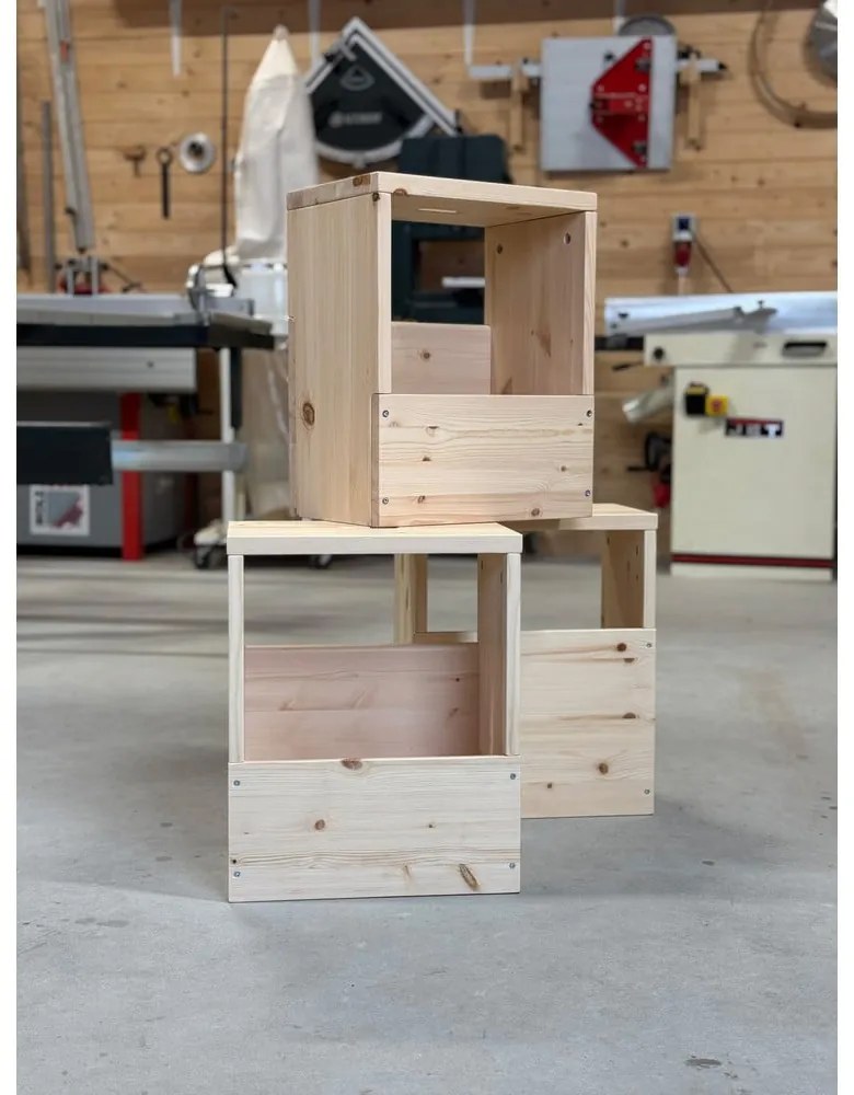 Natúr színű borovi fenyő éjjeliszekrény Grab It – Karup Design