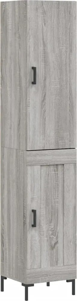 vidaXL szürke sonoma szerelt fa magasszekrény 34,5 x 34 x 180 cm