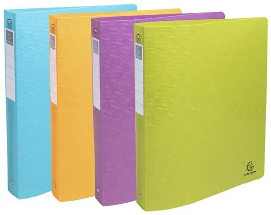 Gyűrűs könyv, 4 gyűrű, 40 mm, A4+, PP, EXACOMPTA Pop&#039;Nco, vegyes színek (EX51930E)