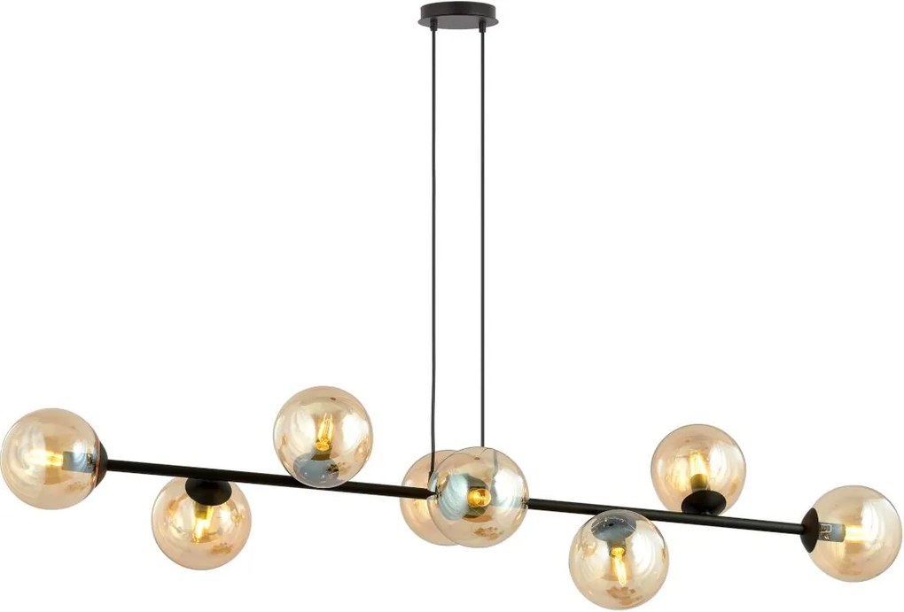 Emibig modern függeszték rossi borostyán fekete emi876/8