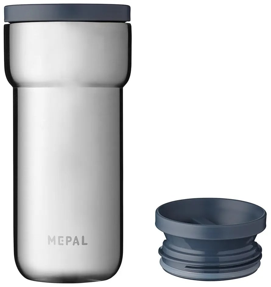 Ezüstszínű termobögre 375 ml Natural brushed – Mepal