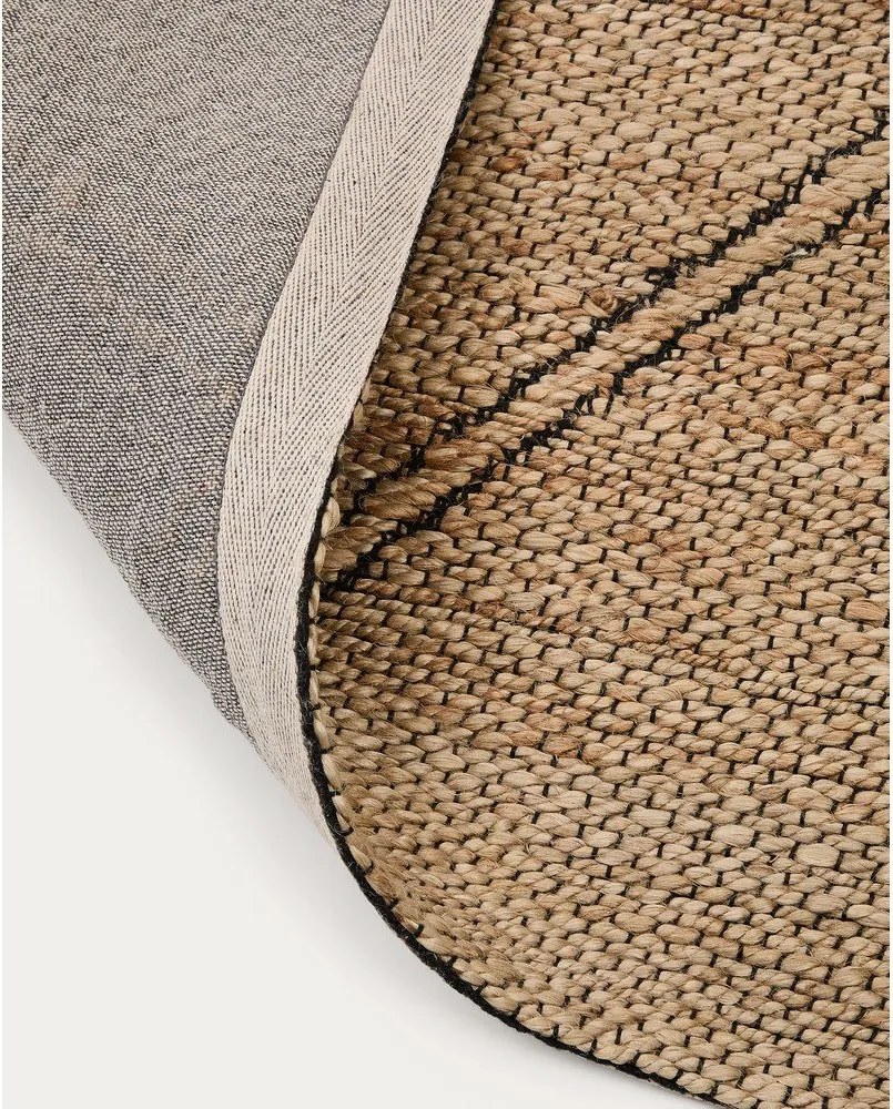 Natúr színű kézi szövésű juta szőnyeg 200x300 cm Vallalta – Kave Home