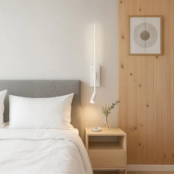 LED fali lámpatest TORCH, 6W/230V + 3W LED, fehér