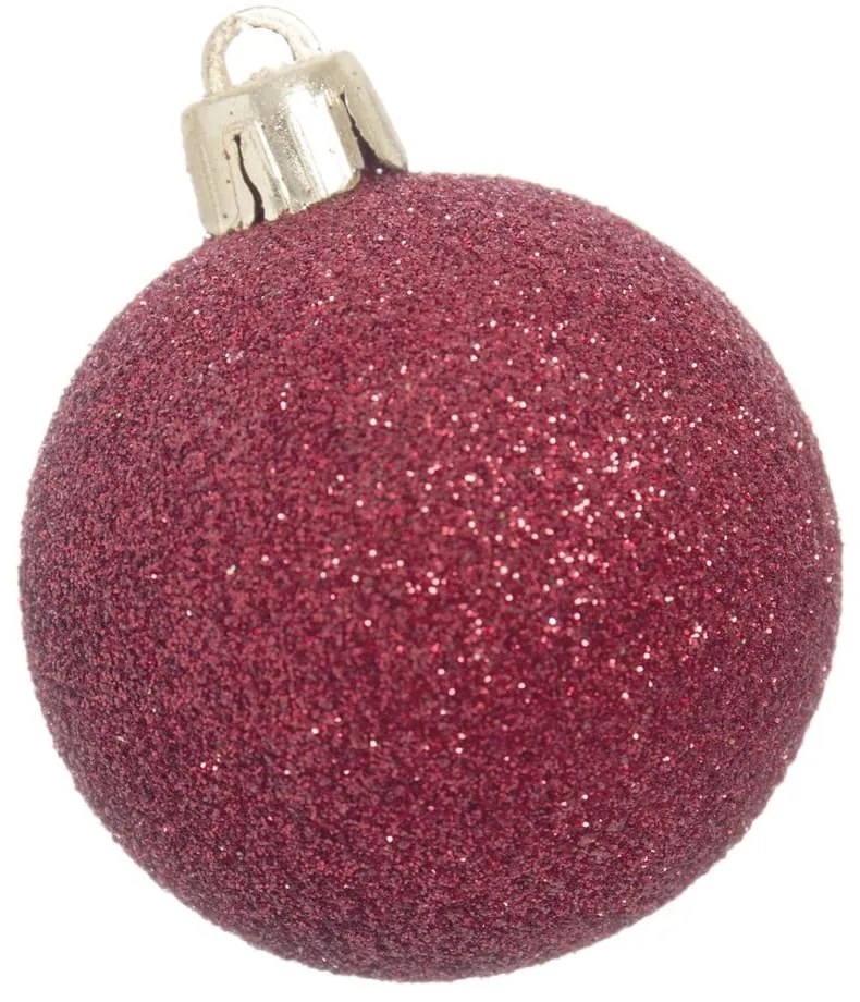 Piros karácsonyfadísz készlet 12 db-os ⌀ 4 cm - Casa Selección