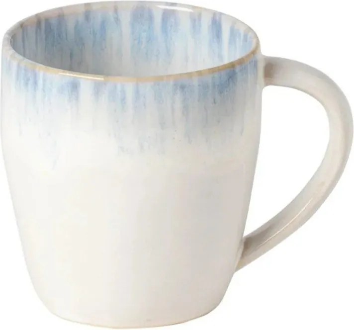 Fehér-világoskék agyagkerámia bögre 440 ml Brisa – Costa Nova