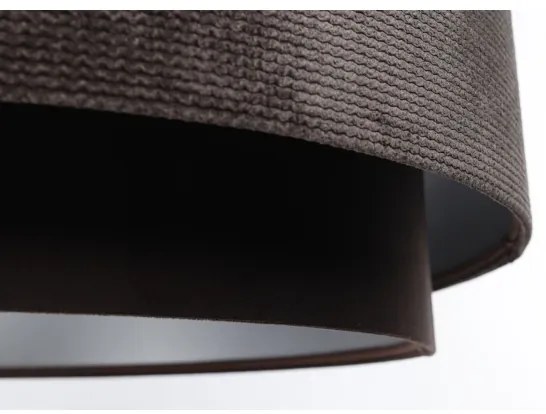 Csillár zsinóron DOBLO 1xE27/60W/230V á. 60 cm barna/ezüst