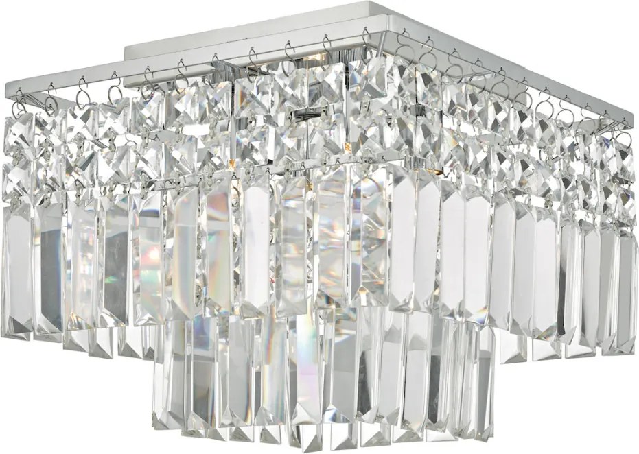 DAR LIGHTING POS5050 POSEIDON Kristály Mennyezeti Lámpa Króm G9 IP20