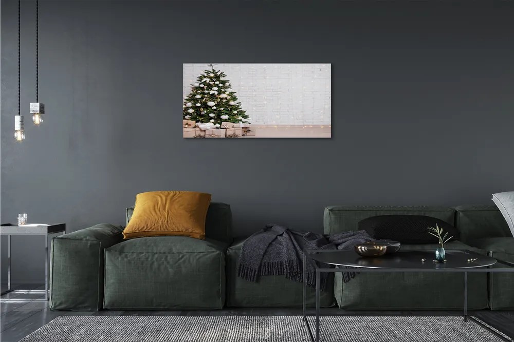 Canvas képek Karácsonyfa díszítés ajándék 125x50 cm
