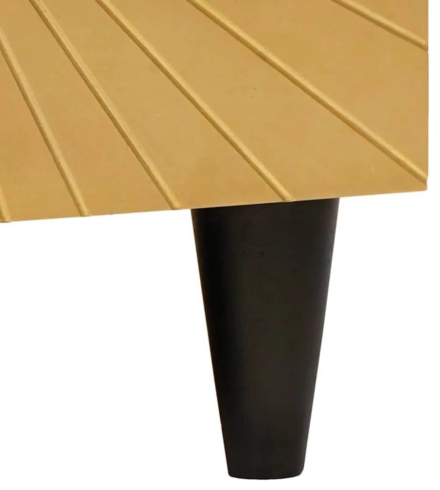 Széf polcokkal Fekete és Arany 60 x 33 x 75 cm tömör mangófa