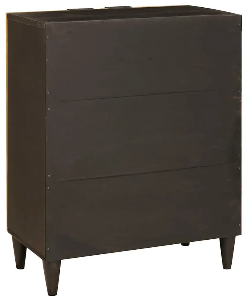 Széf Fekete és Arany 60 x 33 x 75 cm tömör mangófa