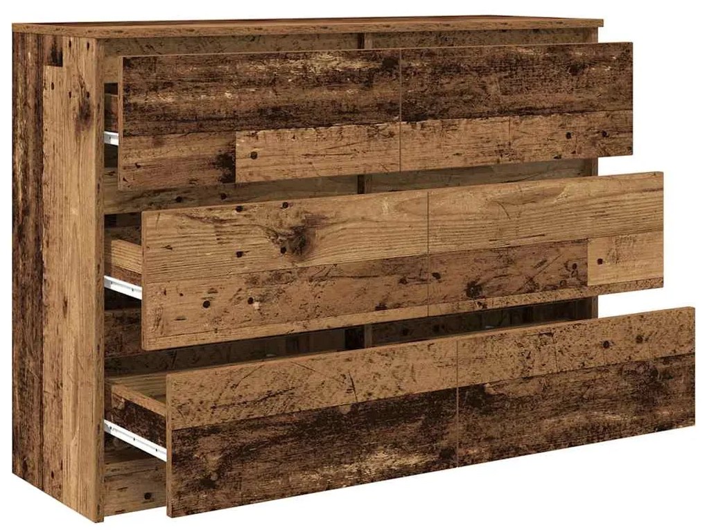 antik fa szerelt fa tálalószekrény 100x35x76 cm