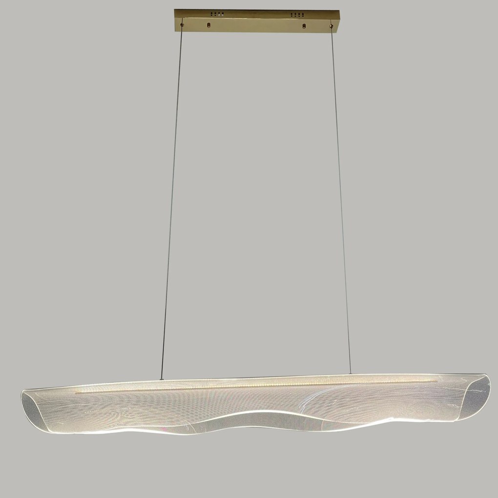 Mennyezeti Lámpa modern függeszték Led Csillár 40W 3 szín 120cm Távirányító