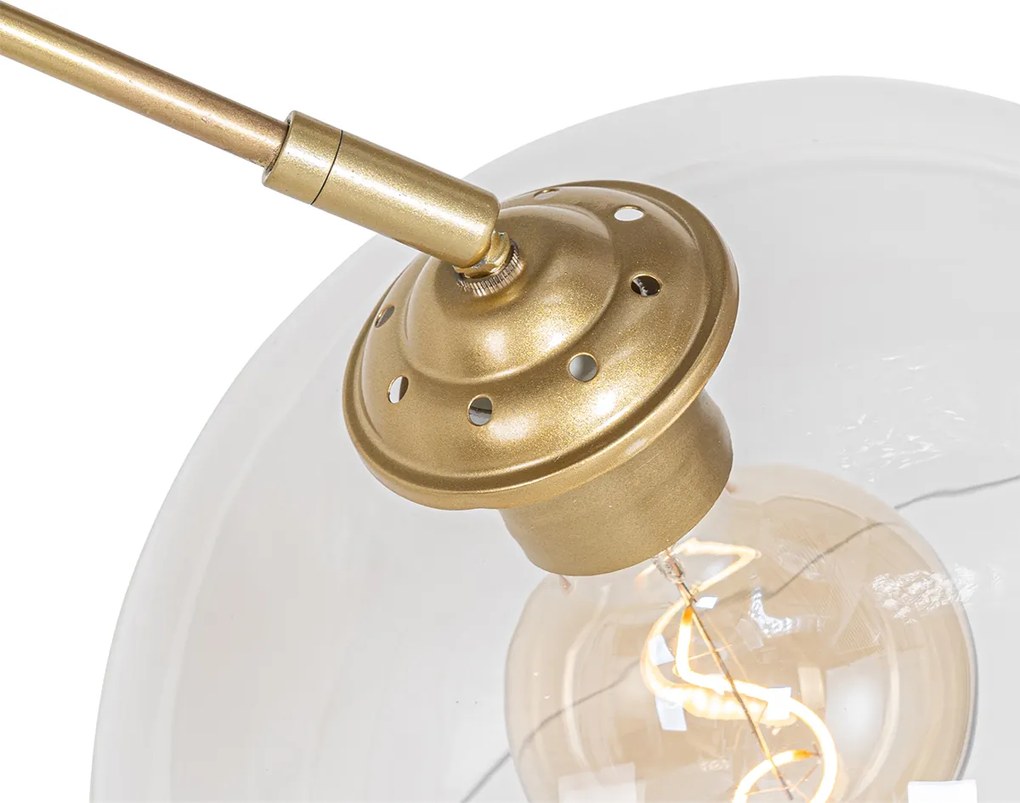 Okos ívlámpa sárgaréz színben, átlátszó üveggel, WiFi G95-tel - Arc