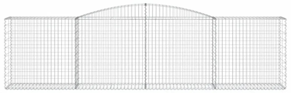 3 db íves horganyzott vas gabion kosár 400x50x100/120 cm