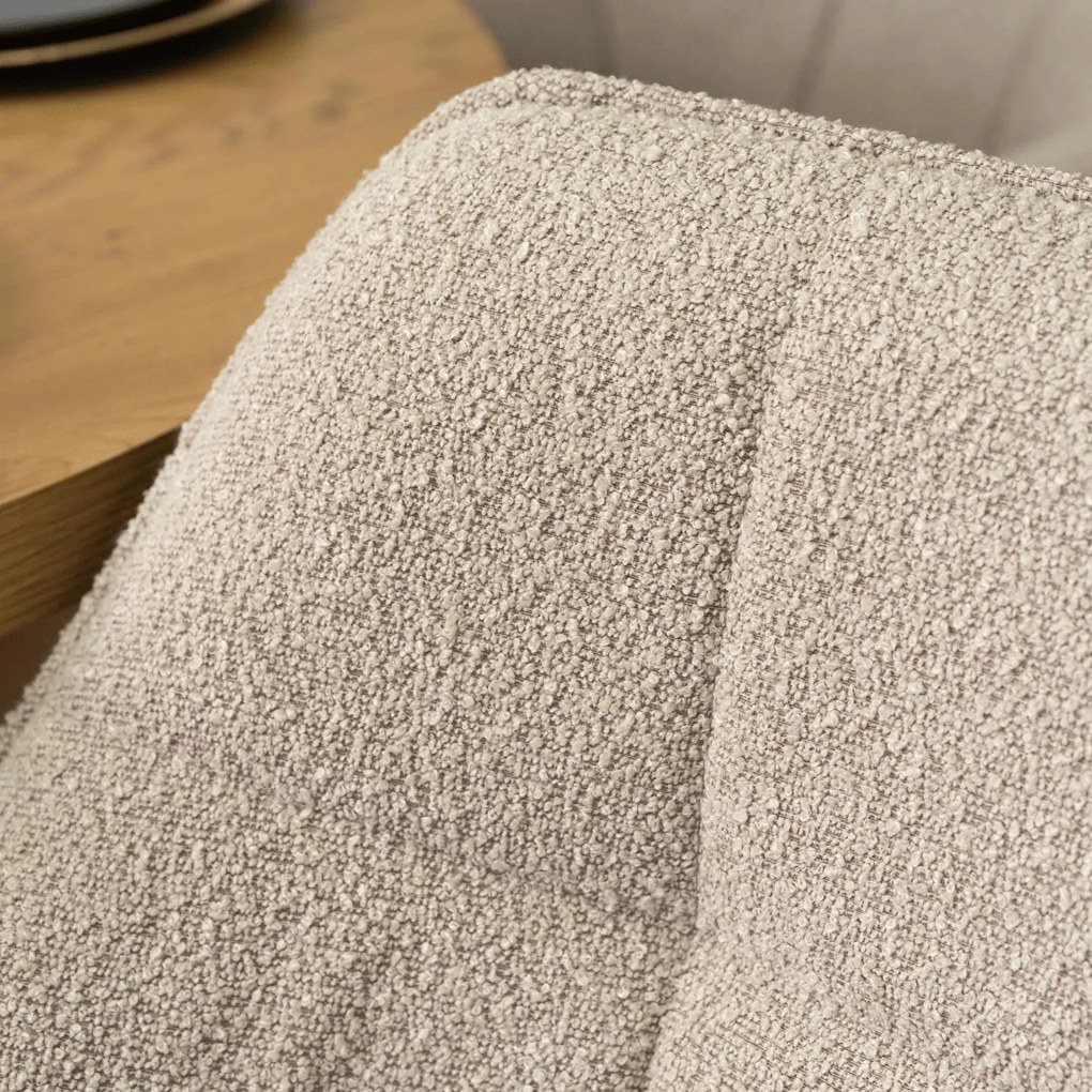 Krzesło Obrotowe PEONY Beżowe Boucle