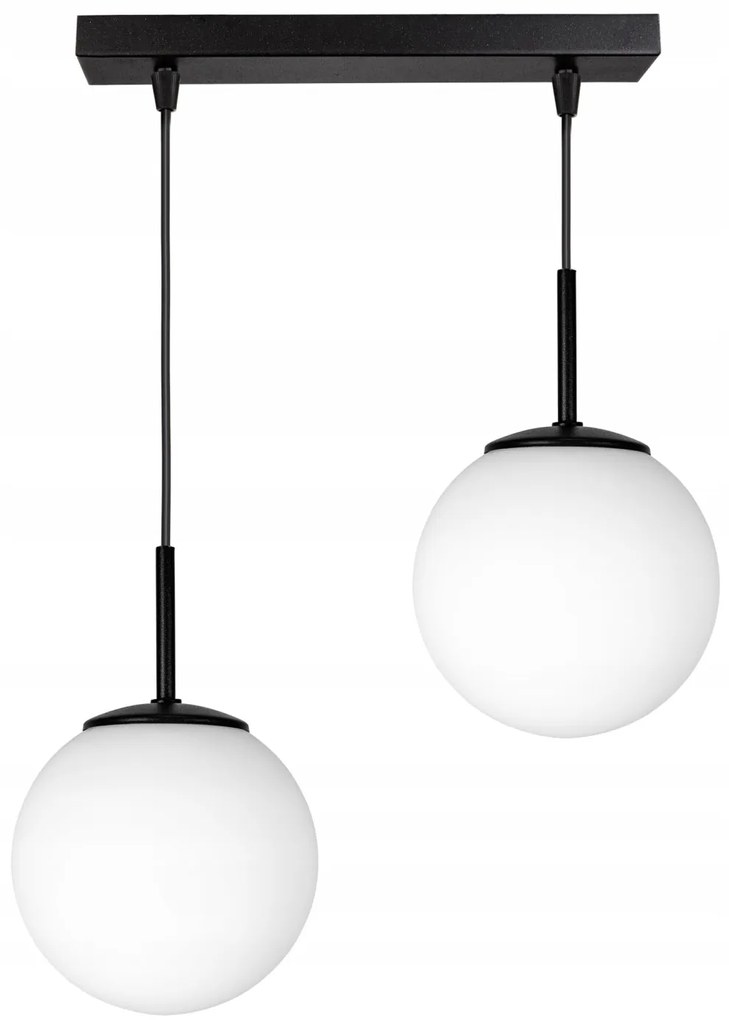 Glimex opál üveg gömb / golyó függőlámpa 2xE27 LISZ (GLIS0010)