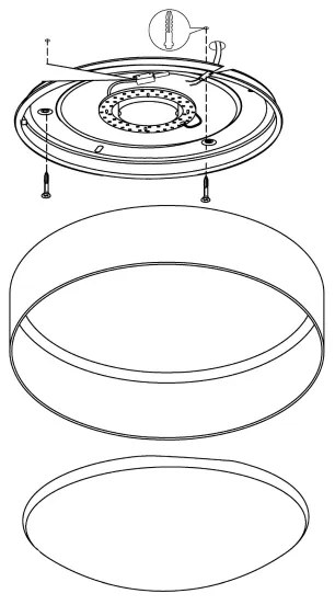 Eglo 93949 - LED Mennyezeti Lámpa PALOMARO LED/12W/230V
